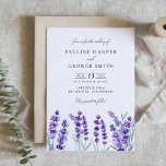 Watercolor Lavender Flowers Spring Wedding Invitation<br><div class="desc">Invite family and friends to your wedding with this elegant floral invitation. It features watercolor illustrations of lavender flowers and elegant script. Personalize by adding names,  date,  time,  venue and other event details. The lavender floral wedding is perfect for spring weddings.</div>