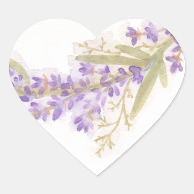 Watercolor Lavender Flowers Sticker (Front)