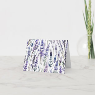 Watercolor Lavender Holiday Card