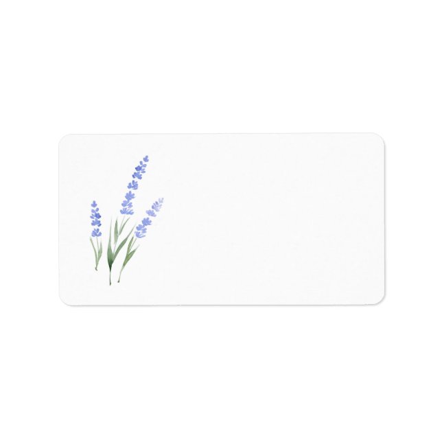 Watercolor Lavender Label (Front)