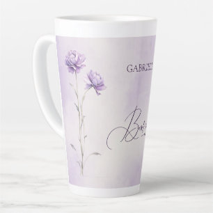 Watercolor Lavender Meadow Wildflower Best Mom  Latte Mug