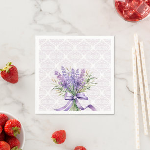 Watercolor Lavender Napkin