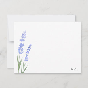 Watercolor Lavender Note Card