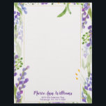 Watercolor Lavender Personalized Letterhead<br><div class="desc">WATERCOLOR LAVENDER PERSONALIZED LETTERHEAD</div>