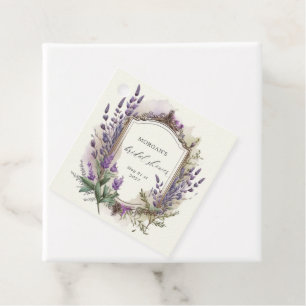 Watercolor Lavender Regal Bridal Shower Favour Tags