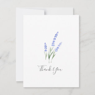 Watercolor Lavender Thank You Card