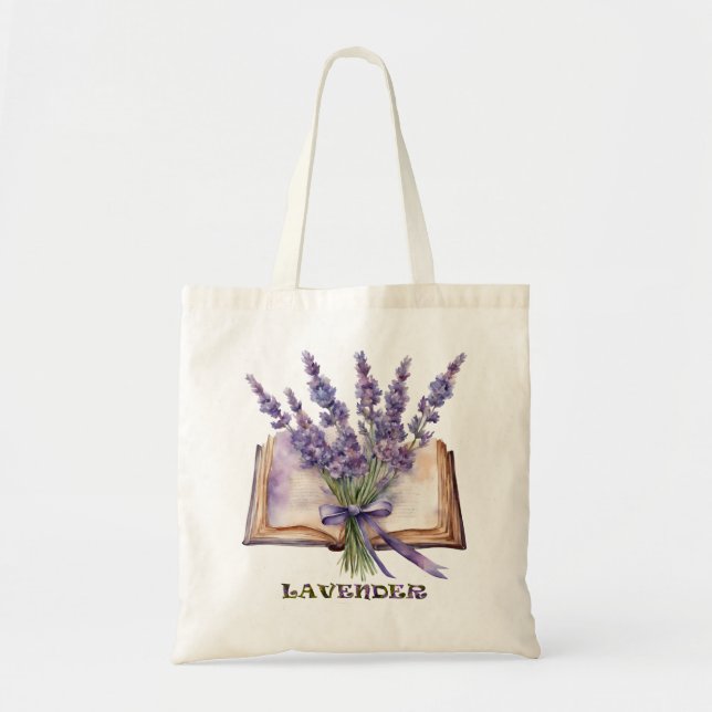 Watercolor Lavender  Tote Bag (Front)