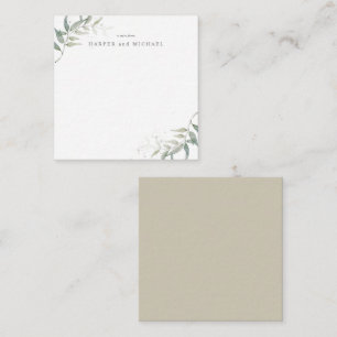 Watercolor leaf foliage wedding card