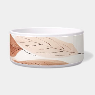 Watercolor Leaves Brown Terracotta Beige Blush