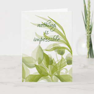 Watercolor Leaves Encouragement Card