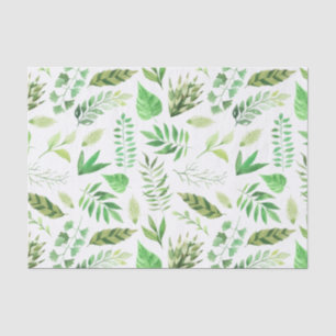 Watercolor Leaves Greenery Tissue Paper