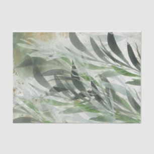 Watercolor Leaves Mossy Texture Tissue Paper