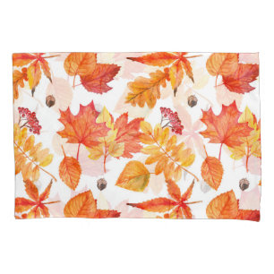 Watercolor leaves, natural seamless pattern. pillowcase
