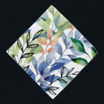 Watercolor Leaves  Pet Bandana<br><div class="desc">Celebrate nature's beauty with this 'Watercolor Leaves' design. Featuring a vibrant pattern of colourful watercolor leaves paired with black line-art illustrations of leaves. This artistic design is perfect for nature lovers.</div>