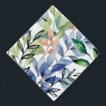 Watercolor Leaves  Pet Bandana<br><div class="desc">Celebrate nature's beauty with this 'Watercolor Leaves' design. Featuring a vibrant pattern of colourful watercolor leaves paired with black line-art illustrations of leaves. This artistic design is perfect for nature lovers.</div>