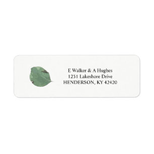 Watercolor leaves return address labels