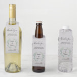 Watercolor leaves rustic wood Wedding Thank You Bottle Tag<br><div class="desc">Rustic watercolor botanical leaves on wood wedding thank you Wine bottle hangers with thank you message. 
These wedding thank you bottle hangers are the perfect way personalize your wedding. 
Add your bride and groom names and wedding date and you can change the Thank you text.</div>