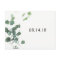 Watercolor leaves save the date postcard