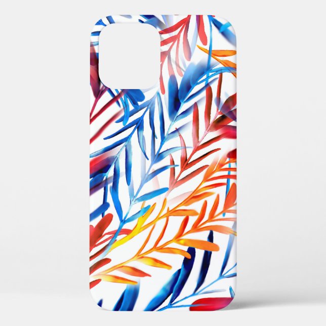 Watercolor leaves seamless pattern Case-Mate iPhone case (Back)