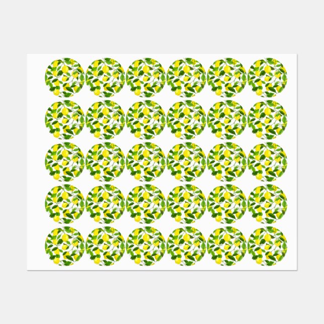 Watercolor Lemon (Sheet)