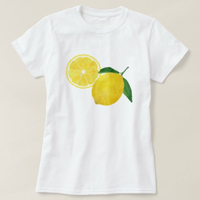 Watercolor Lemon 07 T-Shirt (Design Front)