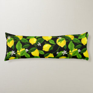 Watercolor Lemon 2 Body Pillow
