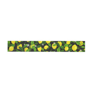 Watercolor Lemon 2 Wrap Around Label