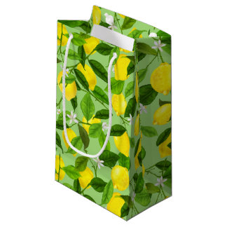 Watercolor Lemon 3 Small Gift Bag