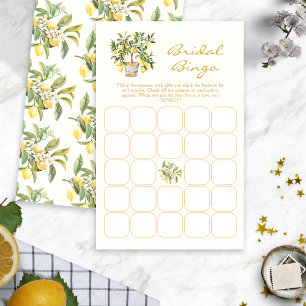 Watercolor Lemon Bridal Bingo
