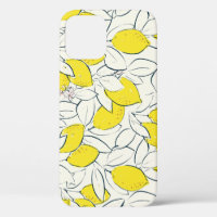 Watercolor Lemon Citrus Seamless Pattern