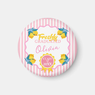 Watercolor Lemon Freshly Graduated Party Class 26 Magnet