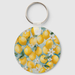 Watercolor Lemon/fruit Keychain