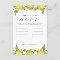 Watercolor Lemon Greenery How Old Was the Bride