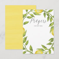 Watercolor Lemon Greenery Wreath Prayers for Baby