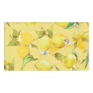 Watercolor lemon IV Name Tag
