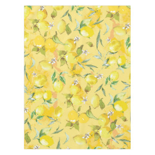 Watercolor lemon IV Tablecloth