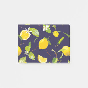 Watercolor Lemon & Leaves 10 Post-it Notes