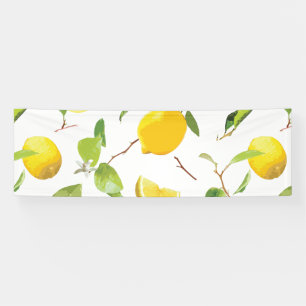 Watercolor Lemon & Leaves 2 Banner