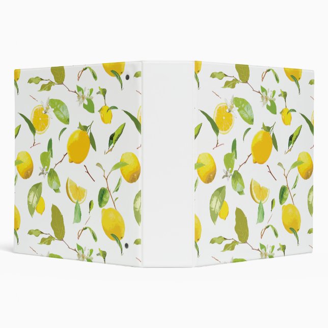 Watercolor Lemon & Leaves 2 Binder (Background)