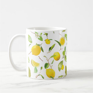 Watercolor Lemon & Leaves 2 Coffee Mug
