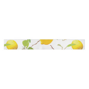Watercolor Lemon & Leaves 2 Grosgrain Ribbon