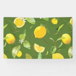 Watercolor Lemon & Leaves 5 Banner