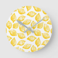 Watercolor Lemon Pattern Citrus