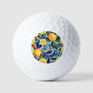 Watercolor Lemon Print Golf Balls