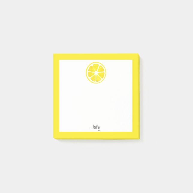 Watercolor Lemon Slice   Post-it Notes (Front)