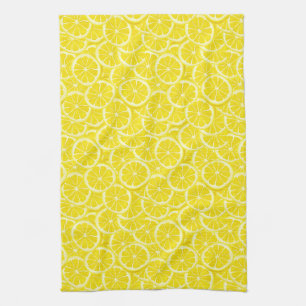 Watercolor Lemon Slices Kitchen Towel