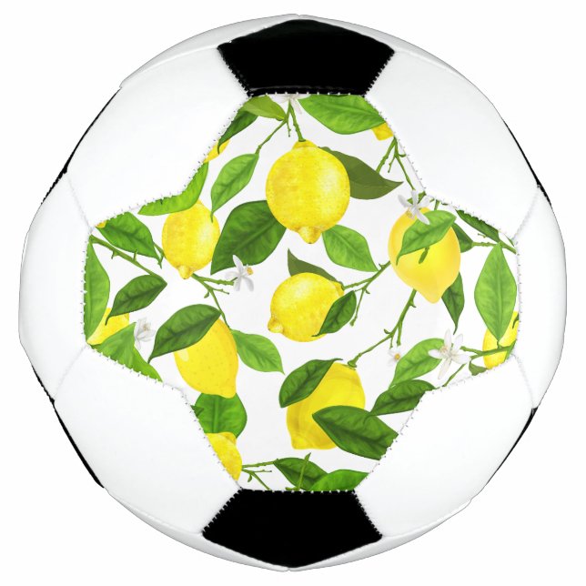 Watercolor Lemon Soccer Ball (Front)