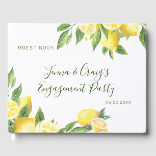 Watercolor Lemon Special Occasion Guest Book