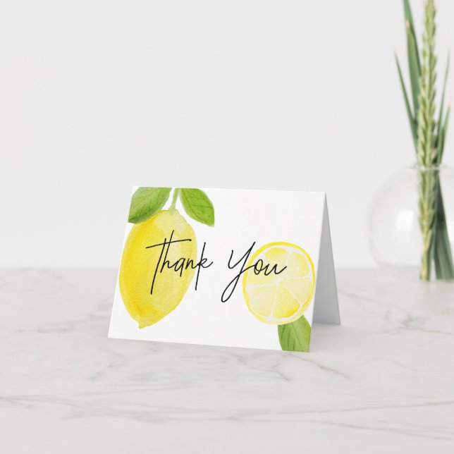 Watercolor Lemon Thank You Card▪️ (Front)