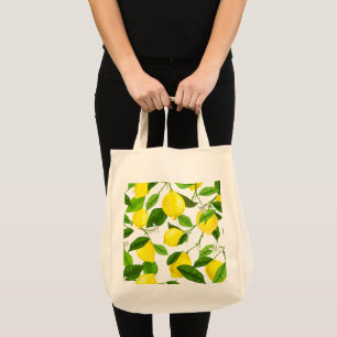 Watercolor Lemon Tote Bag